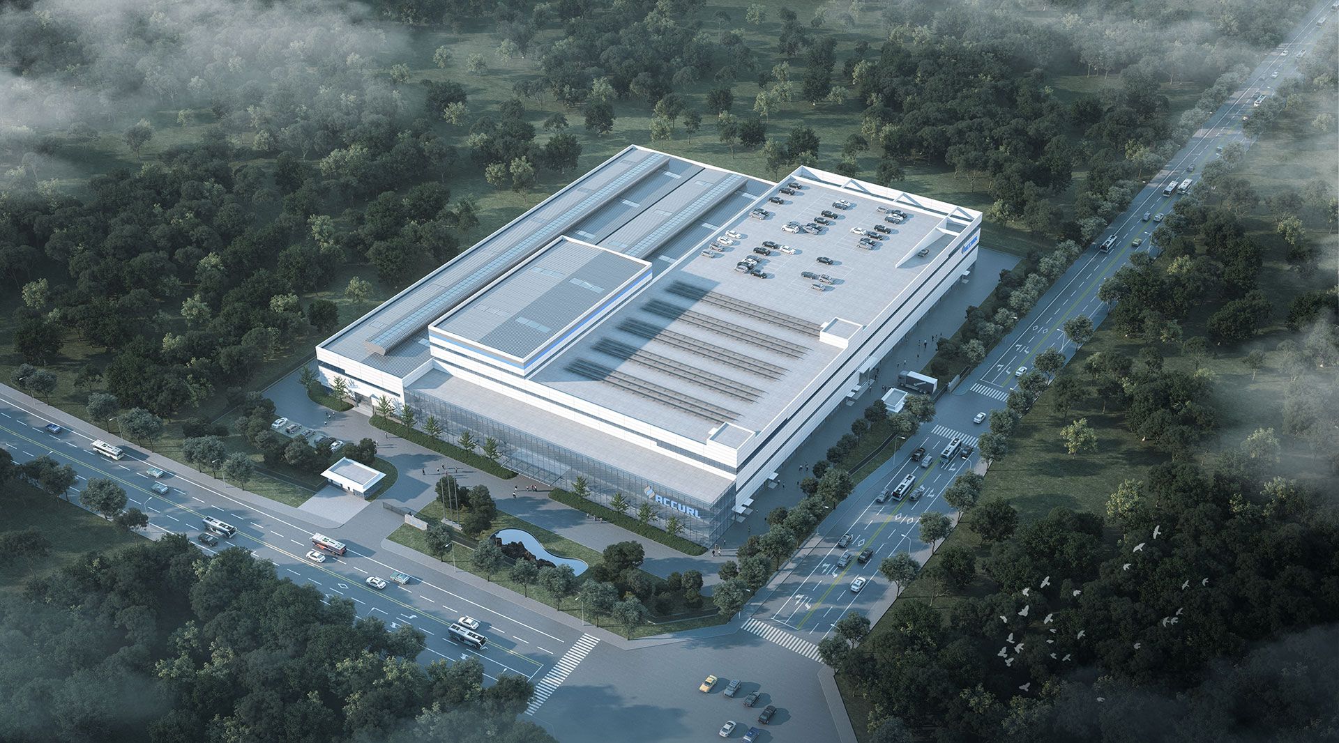 The ACCURL factory in Ma'anshan from the air