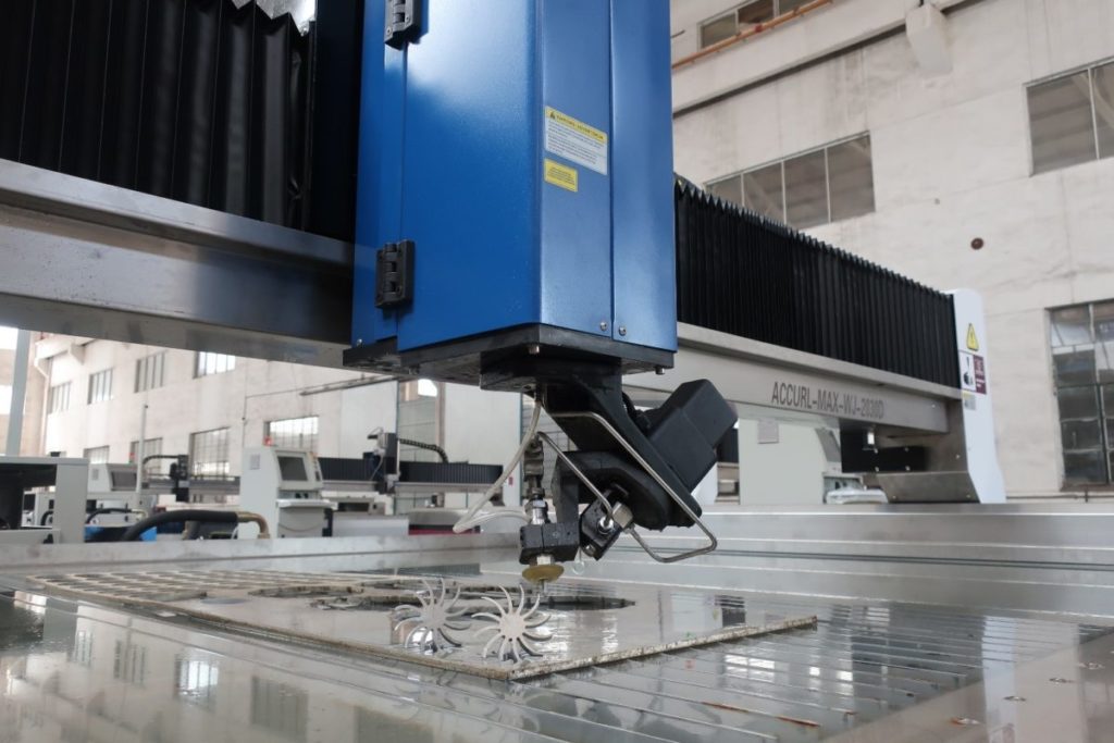 Recently installed ACCURL 5-Axis WaterJet Cutting Machine with 3D Bevel Cutting Head in SAN FRANCISCO by Accurl USA